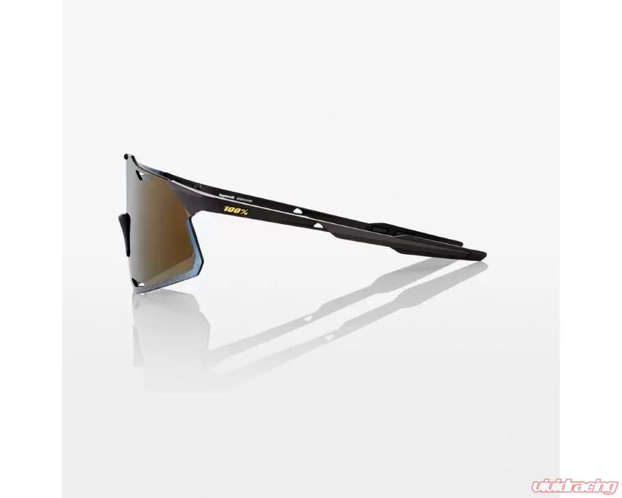 100% Hypercraft Matte Black - Soft Gold Mirror Lens