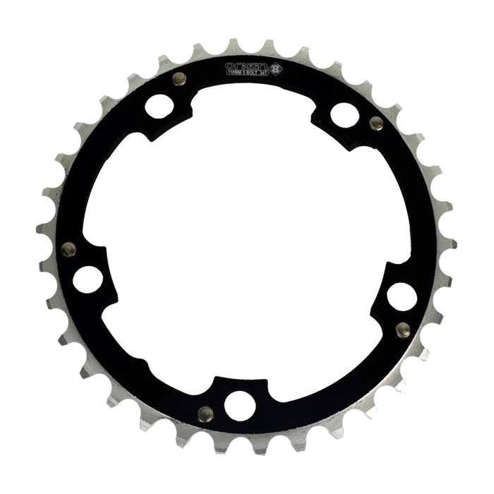 Origin8 Alloy Chainring 110mm 34T - Black/Silver