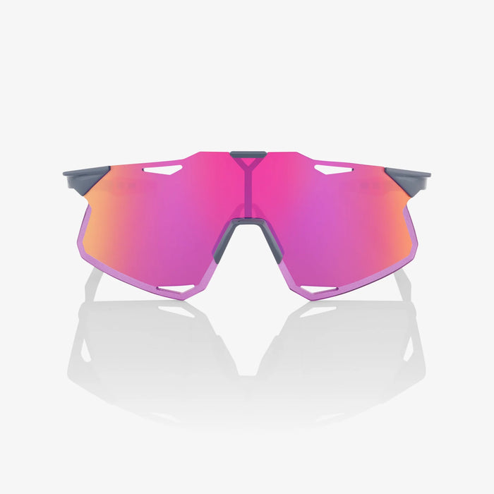 100% Hypercraft Tokyo Night - Gloss Light Grey - Purple Multilayer Mirror Lens