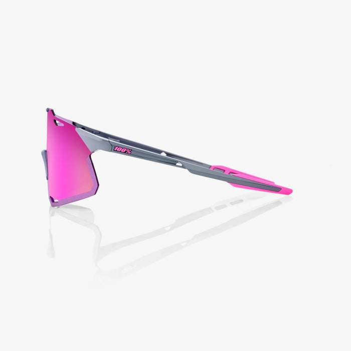 100% Hypercraft Tokyo Night - Gloss Light Grey - Purple Multilayer Mirror Lens