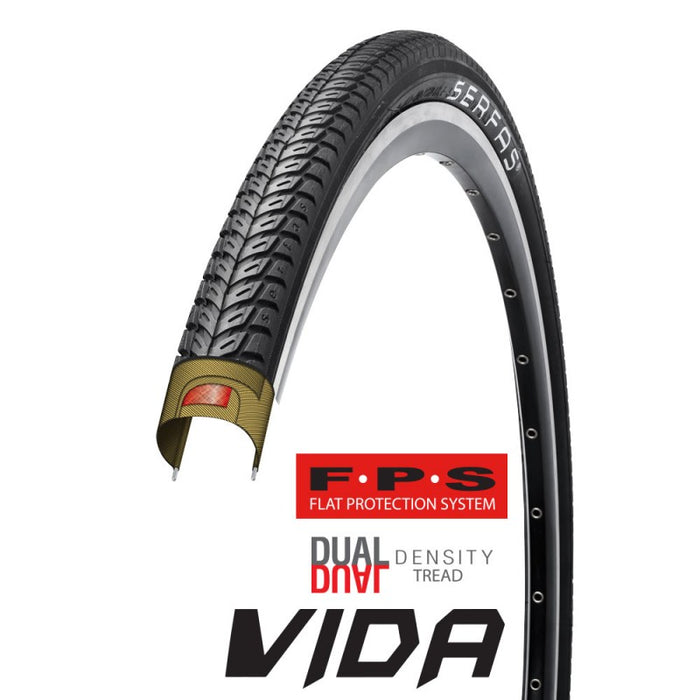 Serfas MEO-HTK-38, Vida Meo City, Wire Bead Hybrid Tire 700 x 38c