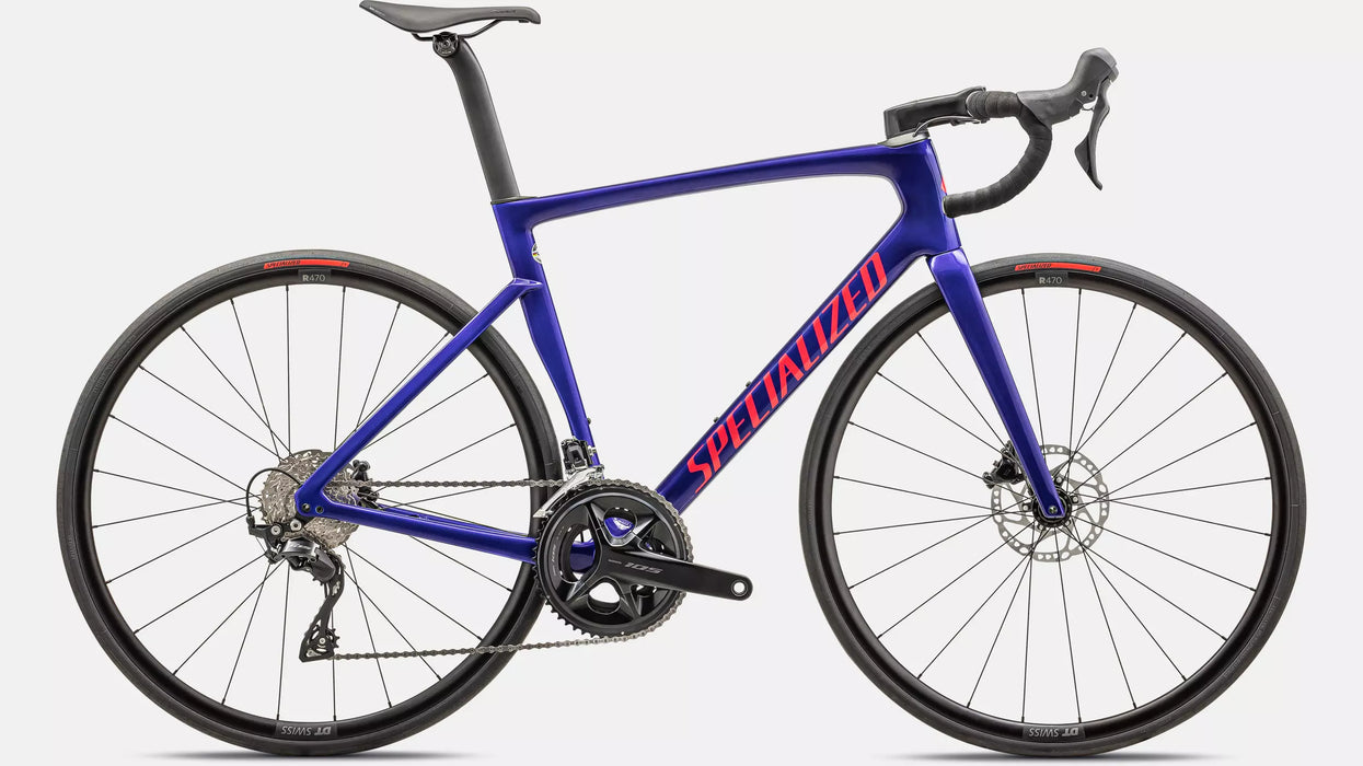 Specialized Tarmac SL7 Sport - Shimano 105 -  Gloss Metallic Sapphire / Vivid Pink