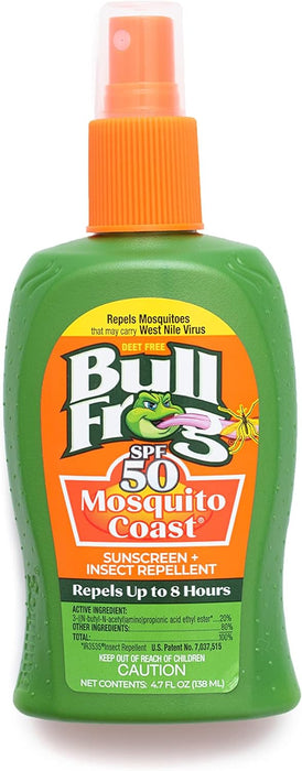 Bullfrog Mosquito Coast Bug Spray Insect Repellent + Sunscreen SPF 50