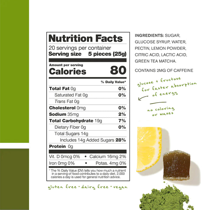 Skratch Labs Energy Chews Matcha Green Tea & Lemon